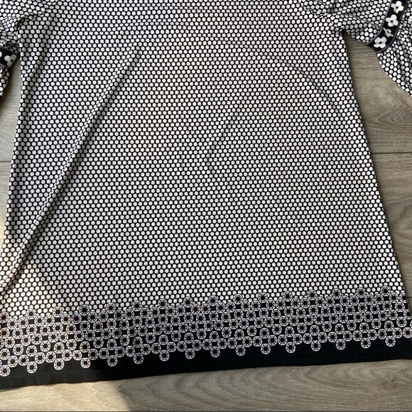 Max Studio Flared Sleeve Stretchy Crepe Tunic Blouse  Mini Dress - Picture 7 of 12